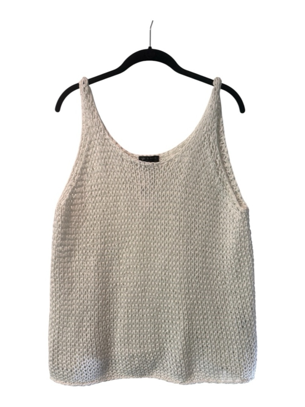 rag & bone Open-Knit Tank Top - Cream